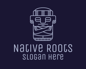 Aztec Burial Sculpture logo design