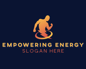 Lightning Human Energy logo design