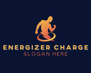 Lightning Human Energy logo design