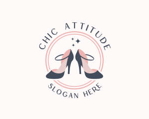 Stylish Ankle Strap Heels  logo design