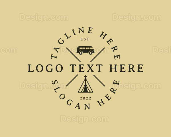 Outdoor Camping Van Tent Logo