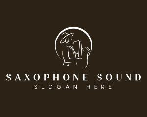 Saxophone Musician Man logo