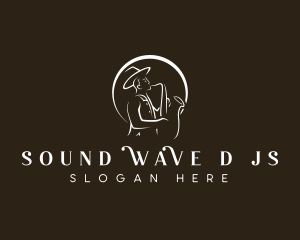 Saxophone Musician Man logo design