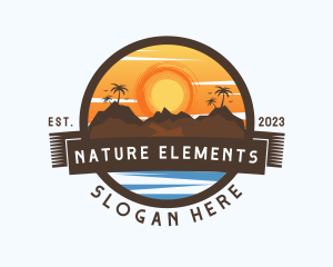 Nature Sunset Travel logo design