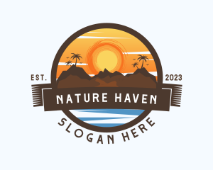 Nature Sunset Travel logo design