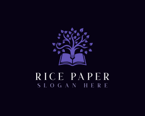 Book Information Tree logo design