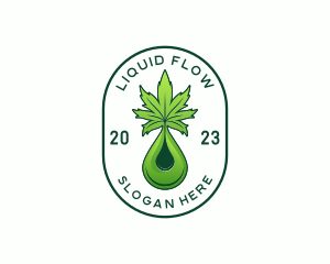 Cannabis Liquid Droplet logo design