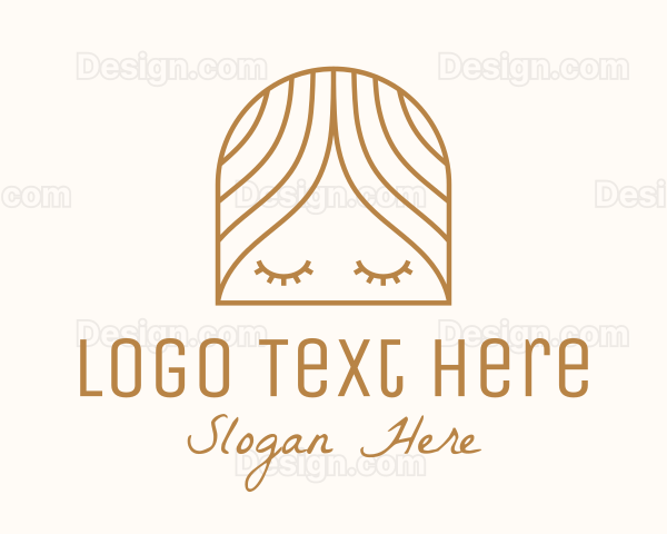 Minimalist Sleeping Lady Logo