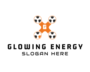 Radioactive Aerial Drone logo design