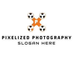 Radioactive Aerial Drone logo design