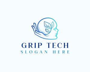 Mental Health Plant Hand Logo