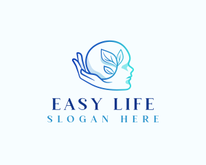 Mental Health Plant Hand logo design