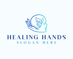 Mental Health Plant Hand logo design