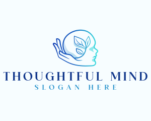 Mental Health Plant Hand logo design