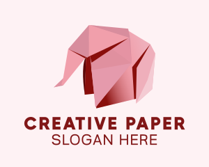 Origami Paper Elephant  logo