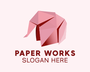 Origami Paper Elephant  logo design