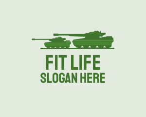 Green Military Tank Logo