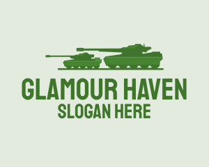 Green Military Tank logo