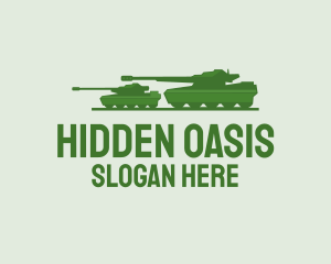 Green Military Tank logo