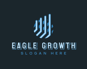 Trade Growth Graph Business logo design