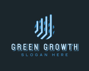 Trade Growth Graph Business logo design