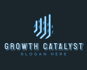 Trade Growth Graph Business logo design