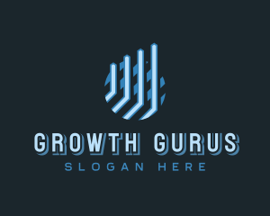 Trade Growth Graph Business logo design