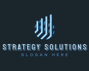 Trade Growth Graph Business logo design