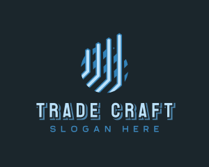 Trade Growth Graph Business logo
