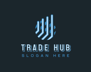 Trade Growth Graph Business logo