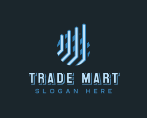 Trade Growth Graph Business logo design