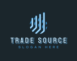 Trade Growth Graph Business logo design