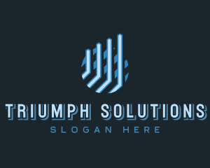 Trade Growth Graph Business logo design