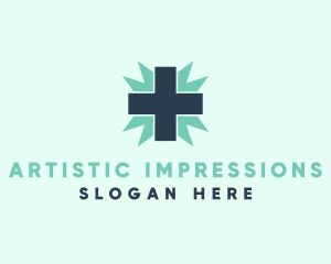 Natural Medical Doctor Cross logo design