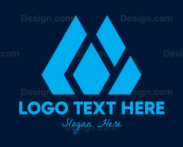 Blue Luxurious Gemstone Logo