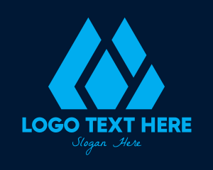 Blue Luxurious Gemstone logo