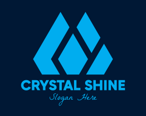 Blue Luxurious Gemstone logo