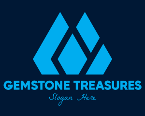 Blue Luxurious Gemstone logo design