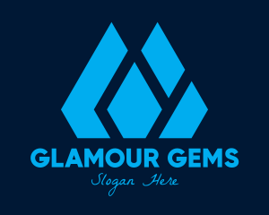 Blue Luxurious Gemstone logo design