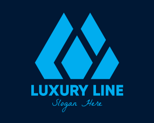 Blue Luxurious Gemstone logo design