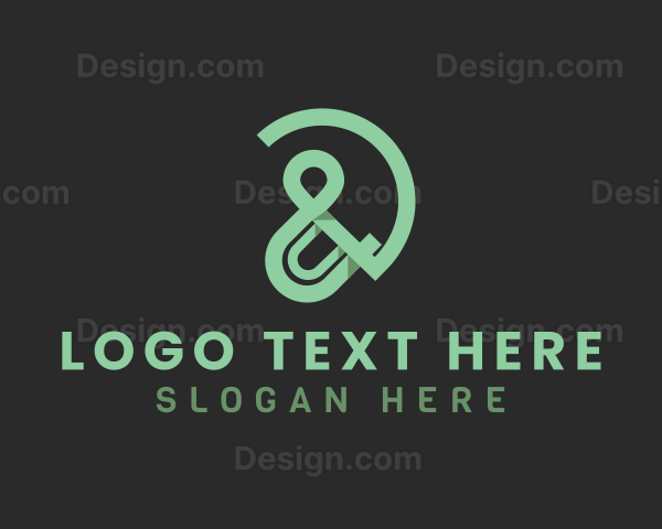 Calligraphy Green Ampersand Logo