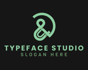 Green Ampersand Font logo