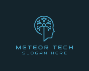 Artificial Intelligence Tech Circuit  logo design