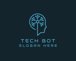 Artificial Intelligence Tech Circuit  logo design