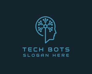 Artificial Intelligence Tech Circuit  logo design