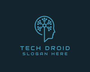 Artificial Intelligence Tech Circuit  logo design