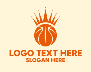 Orange Basketball Crown  logo