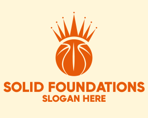 Orange Basketball Crown  Logo