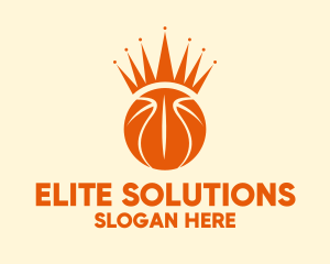 Orange Basketball Crown  logo