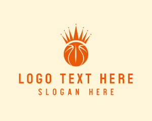 Orange Basketball Crown  logo